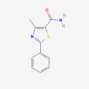 molecular formula C11H10N2OS B2471682 4-Methyl-2-phenyl-1,3-thiazole-5-carboxamide CAS No. 337504-98-0