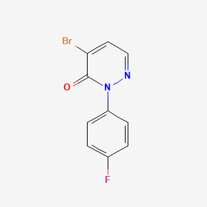 molecular formula C10H6BrFN2O B2471685 4-Bromo-2-(4-fluorophenyl)pyridazin-3(2H)-one CAS No. 2090033-47-7