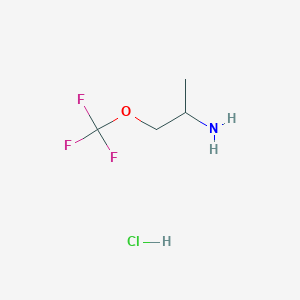 molecular formula C4H9ClF3NO B2471693 1-Methyl-2-trifluoromethoxy-ethylamine hydrochloride CAS No. 2206668-18-8