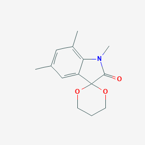 1',5',7'-trimethylspiro[1,3-dioxane-2,3'-indol]-2'(1'H)-one