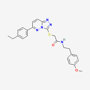 molecular formula C24H25N5O2S B2471710 2-((6-(4-ethylphenyl)-[1,2,4]triazolo[4,3-b]pyridazin-3-yl)thio)-N-(4-methoxyphenethyl)acetamide CAS No. 894051-78-6