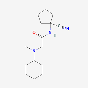 molecular formula C15H25N3O B2471713 N-(1-cyanocyclopentyl)-2-[cyclohexyl(methyl)amino]acetamide CAS No. 1037908-54-5