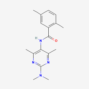 molecular formula C17H22N4O B2471714 N-(2-(dimethylamino)-4,6-dimethylpyrimidin-5-yl)-2,5-dimethylbenzamide CAS No. 1448071-42-8