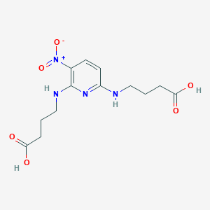 molecular formula C13H18N4O6 B2471719 4-({6-[(4-Hydroxy-4-oxobutyl)amino]-3-nitro-2-pyridinyl}amino)butanoic acid CAS No. 866151-28-2