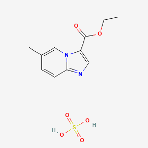 Ethyl 6-methylimidazo[1,2-a]pyridine-3-carboxylate;sulfuric acid