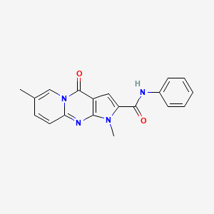 molecular formula C19H16N4O2 B2471722 1,7-二甲基-4-氧代-N-苯基-1,4-二氢吡啶并[1,2-a]吡咯并[2,3-d]嘧啶-2-甲酰胺 CAS No. 946359-07-5