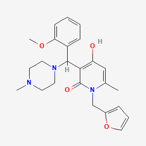 1-(furan-2-ylmethyl)-4-hydroxy-3-((2-methoxyphenyl)(4-methylpiperazin-1-yl)methyl)-6-methylpyridin-2(1H)-one