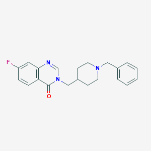 3-[(1-Benzylpiperidin-4-yl)methyl]-7-fluoro-3,4-dihydroquinazolin-4-one