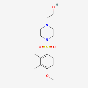 molecular formula C15H24N2O4S B2471739 2-{4-[(4-Methoxy-2,3-dimethylphenyl)sulfonyl]-1-piperazinyl}ethanol CAS No. 1206107-04-1