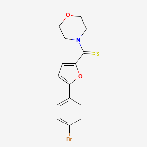 molecular formula C15H14BrNO2S B2471760 (5-(4-Bromophenyl)furan-2-yl)(morpholino)methanethione CAS No. 299955-52-5