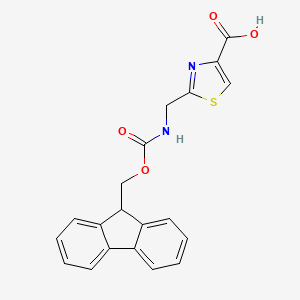 molecular formula C20H16N2O4S B2471768 2-[({[(9H-fluoren-9-yl)methoxy]carbonyl}amino)methyl]-1,3-thiazole-4-carboxylic acid CAS No. 182120-85-0
