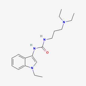 molecular formula C18H28N4O B2471771 1-(3-(二乙基氨基)丙基)-3-(1-乙基-1H-吲哚-3-基)脲 CAS No. 941908-37-8