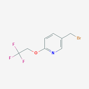 molecular formula C8H7BrF3NO B2471776 5-(溴甲基)-2-(2,2,2-三氟乙氧基)吡啶 CAS No. 1373243-81-2