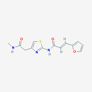 molecular formula C13H13N3O3S B2471778 (E)-3-(furan-2-yl)-N-(4-(2-(methylamino)-2-oxoethyl)thiazol-2-yl)acrylamide CAS No. 1203441-85-3