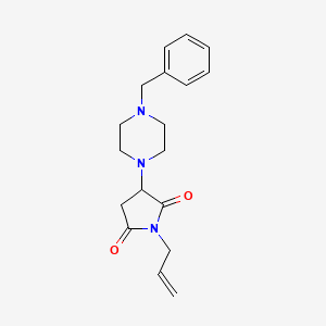 molecular formula C18H23N3O2 B2471780 1-Allyl-3-(4-benzylpiperazin-1-yl)pyrrolidine-2,5-dione CAS No. 924861-20-1