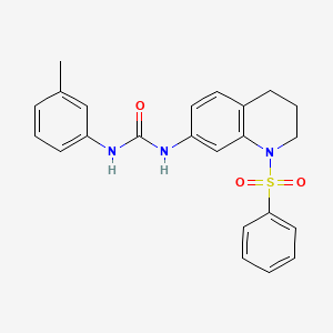 1-(1-(Phenylsulfonyl)-1,2,3,4-tetrahydroquinolin-7-yl)-3-(m-tolyl)urea