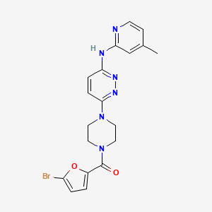 (5-Bromofuran-2-yl)(4-(6-((4-methylpyridin-2-yl)amino)pyridazin-3-yl)piperazin-1-yl)methanone