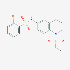 molecular formula C17H19BrN2O4S2 B2471788 2-溴-N-(1-(乙磺酰基)-1,2,3,4-四氢喹啉-6-基)苯磺酰胺 CAS No. 941944-83-8