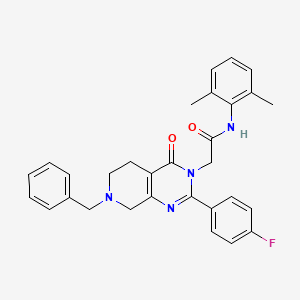 molecular formula C30H29FN4O2 B2471789 1-[4-(4-{[4-(5-Cyclopropyl-1,2,4-oxadiazol-3-yl)-2-thienyl]sulfonyl}piperazin-1-yl)phenyl]ethanone CAS No. 1189472-53-4