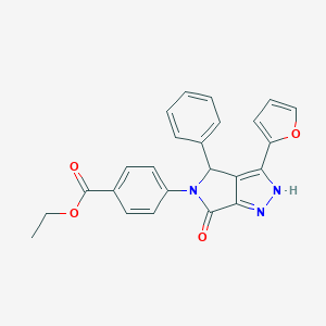 ethyl 4-(3-(2-furyl)-6-oxo-4-phenyl-4,6-dihydropyrrolo[3,4-c]pyrazol-5(1H)-yl)benzoate