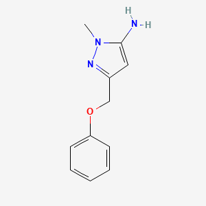 molecular formula C11H13N3O B2471790 2-Methyl-5-(phenoxymethyl)pyrazol-3-amine CAS No. 1226218-45-6