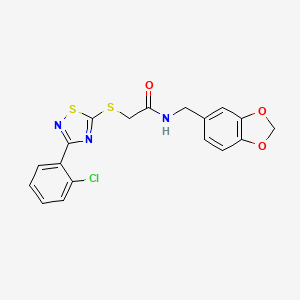 N-(1,3-benzodioxol-5-ylmethyl)-2-[[3-(2-chlorophenyl)-1,2,4-thiadiazol-5-yl]sulfanyl]acetamide