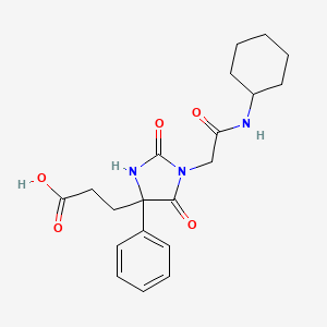 3-(1-(2-(Cyclohexylamino)-2-oxoethyl)-2,5-dioxo-4-phenylimidazolidin-4-yl)propanoic acid