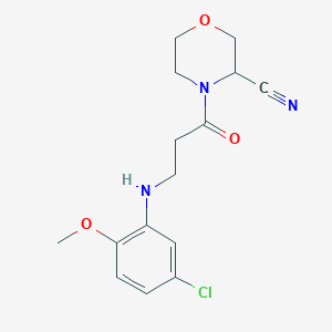 4-{3-[(5-Chloro-2-methoxyphenyl)amino]propanoyl}morpholine-3-carbonitrile