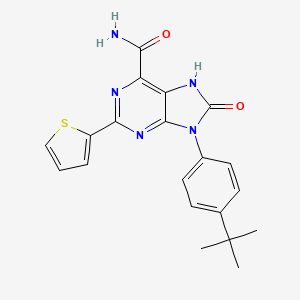 9-(4-tert-butylphenyl)-8-oxo-2-thiophen-2-yl-7H-purine-6-carboxamide