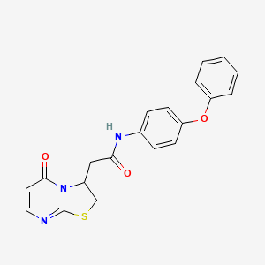 molecular formula C20H17N3O3S B2471808 2-(5-oxo-3,5-dihydro-2H-thiazolo[3,2-a]pyrimidin-3-yl)-N-(4-phenoxyphenyl)acetamide CAS No. 946345-74-0