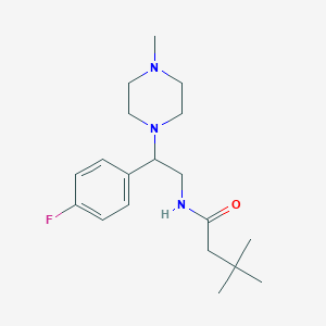 N-[2-(4-fluorophenyl)-2-(4-methylpiperazin-1-yl)ethyl]-3,3-dimethylbutanamide