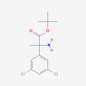 molecular formula C13H17Cl2NO2 B2471820 Tert-butyl 2-amino-2-(3,5-dichlorophenyl)propanoate CAS No. 2248283-12-5