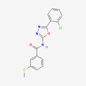 molecular formula C16H12ClN3O2S B2471823 N-[5-(2-chlorophenyl)-1,3,4-oxadiazol-2-yl]-3-methylsulfanylbenzamide CAS No. 896026-86-1