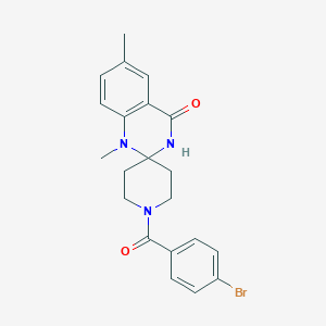molecular formula C21H22BrN3O2 B2471824 1-(4-bromobenzoyl)-1',6'-dimethyl-1'H-spiro[piperidine-4,2'-quinazolin]-4'(3'H)-one CAS No. 1251551-00-4