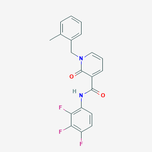 molecular formula C20H15F3N2O2 B2471825 1-[(2-metilfenil)metil]-2-oxo-N-(2,3,4-trifluorofenil)-1,2-dihidropiridina-3-carboxamida CAS No. 946246-33-9