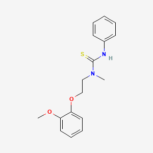 molecular formula C17H20N2O2S B2471839 1-(2-(2-Methoxyphenoxy)ethyl)-1-methyl-3-phenylthiourea CAS No. 883264-94-6