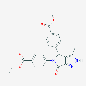 ethyl 4-(4-[4-(methoxycarbonyl)phenyl]-3-methyl-6-oxo-4,6-dihydropyrrolo[3,4-c]pyrazol-5(1H)-yl)benzoate