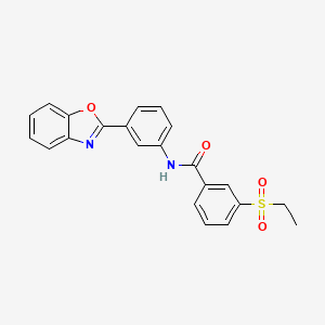 molecular formula C22H18N2O4S B2471842 N-(3-(benzo[d]oxazol-2-yl)phenyl)-3-(ethylsulfonyl)benzamide CAS No. 898405-76-0