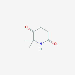 molecular formula C7H11NO2 B2471843 6,6-二甲基哌啶-2,5-二酮 CAS No. 1803612-31-8