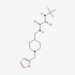 molecular formula C17H27N3O3 B2471844 N1-(tert-butyl)-N2-((1-(furan-2-ylmethyl)piperidin-4-yl)methyl)oxalamide CAS No. 953181-15-2