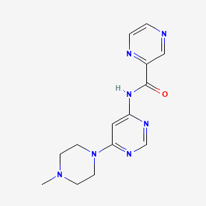 molecular formula C14H17N7O B2471859 N-(6-(4-甲基哌嗪-1-基)嘧啶-4-基)吡嗪-2-甲酰胺 CAS No. 1421508-15-7