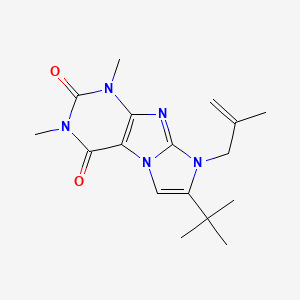 molecular formula C17H23N5O2 B2471868 7-(tert-butyl)-1,3-dimethyl-8-(2-methylallyl)-1H-imidazo[2,1-f]purine-2,4(3H,8H)-dione CAS No. 923368-70-1
