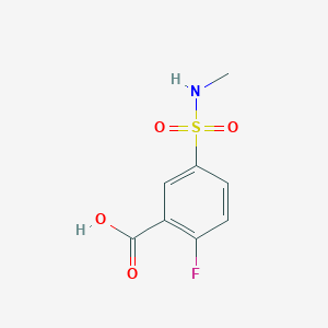 molecular formula C8H8FNO4S B2471871 2-Fluoro-5-methylsulfamoyl-benzoic acid CAS No. 716358-53-1