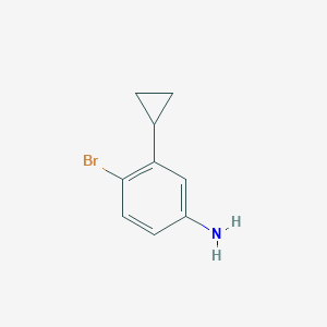 molecular formula C9H10BrN B2471880 4-Bromo-3-cyclopropylaniline CAS No. 1353855-93-2