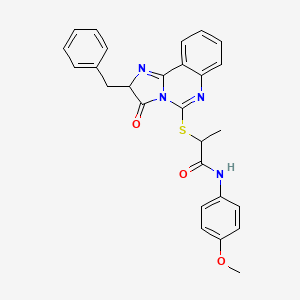 2-((2-benzyl-3-oxo-2,3-dihydroimidazo[1,2-c]quinazolin-5-yl)thio)-N-(4-methoxyphenyl)propanamide