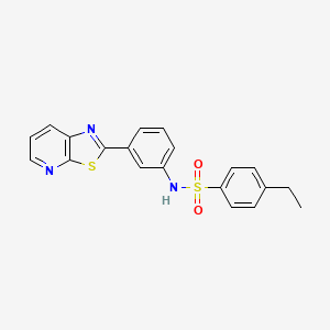 4-ethyl-N-(3-(thiazolo[5,4-b]pyridin-2-yl)phenyl)benzenesulfonamide