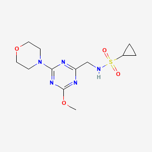 N-((4-methoxy-6-morpholino-1,3,5-triazin-2-yl)methyl)cyclopropanesulfonamide