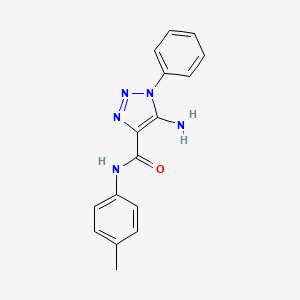 molecular formula C16H15N5O B2471909 5-氨基-1-苯基-N-(对甲苯基)-1H-1,2,3-三唑-4-甲酰胺 CAS No. 951900-34-8