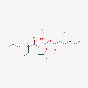molecular formula C22H44O6Sn B2471910 Stannane, bis[(2-ethyl-1-oxohexyl)oxy]bis(1-methylethoxy)-(9CI) CAS No. 288374-32-3