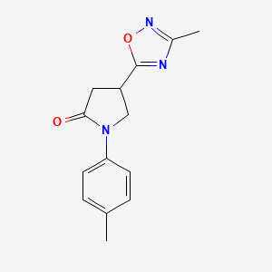 4-(3-Methyl-1,2,4-oxadiazol-5-yl)-1-(4-methylphenyl)pyrrolidin-2-one